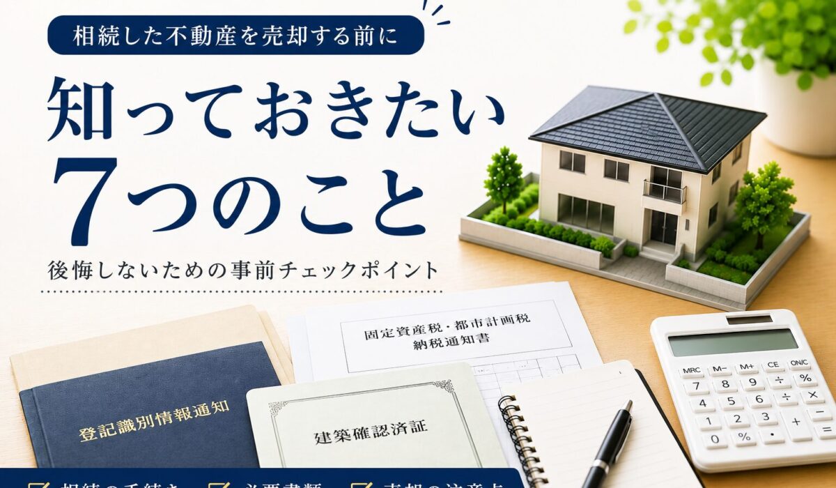 不動産売却を考え始めたら最初に確認すべき7つのこと
