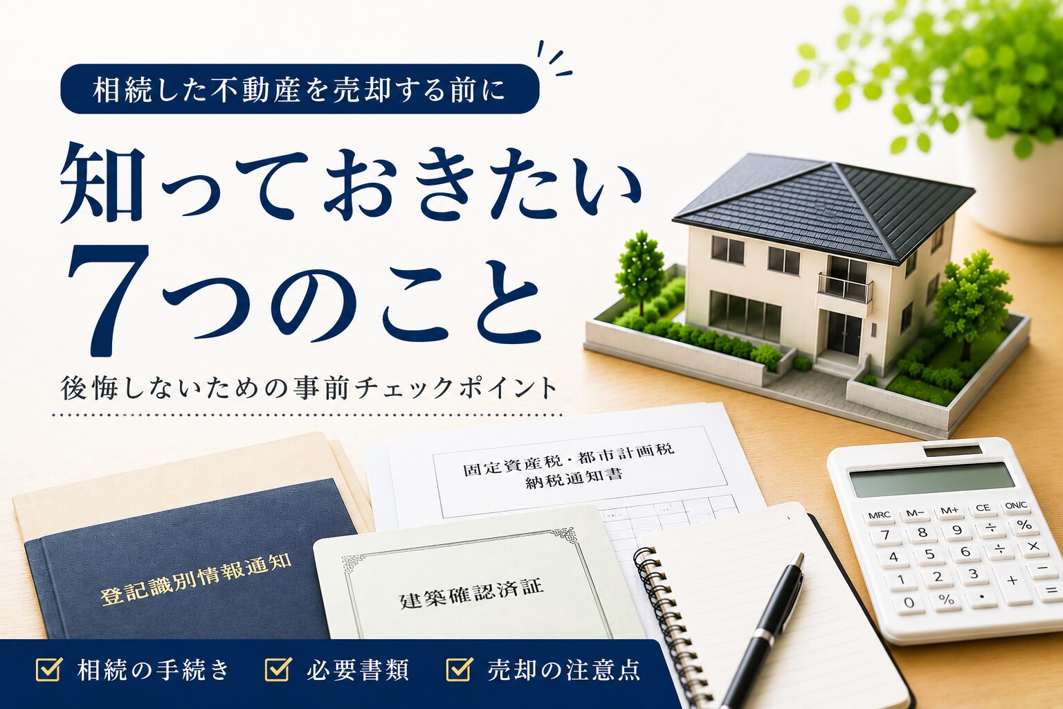 不動産売却を考え始めたら最初に確認すべき7つのこと