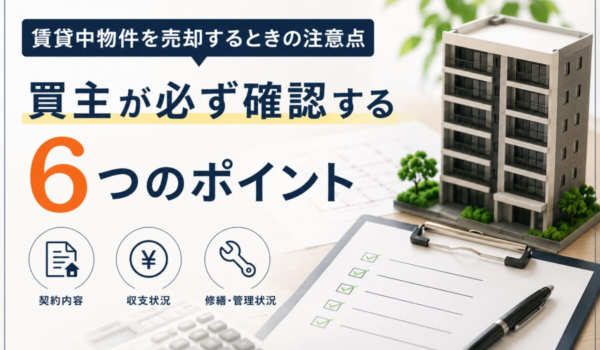 賃貸中物件を売却するときの注意点｜買主が必ず確認する6つのポイント