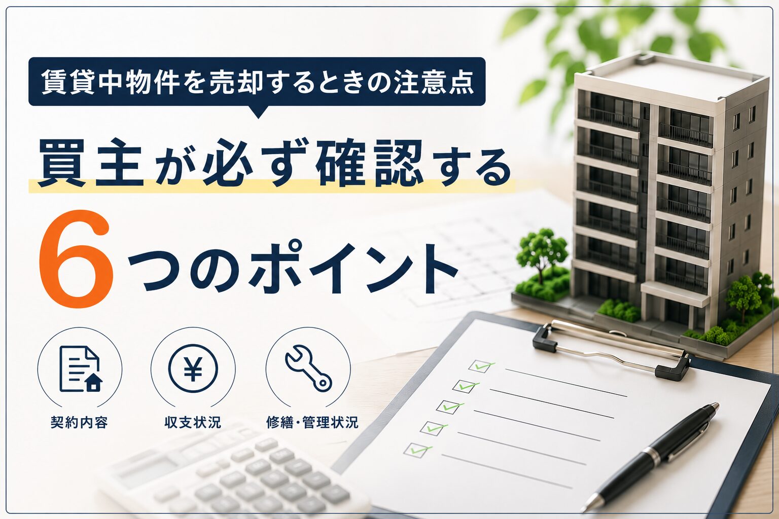 賃貸中物件を売却するときの注意点|買主が必ず確認する6つのポイント