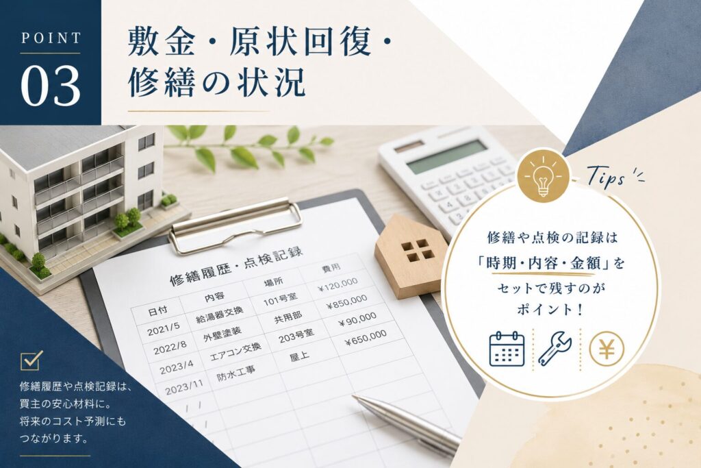 ③敷金・原状回復・修繕の状況