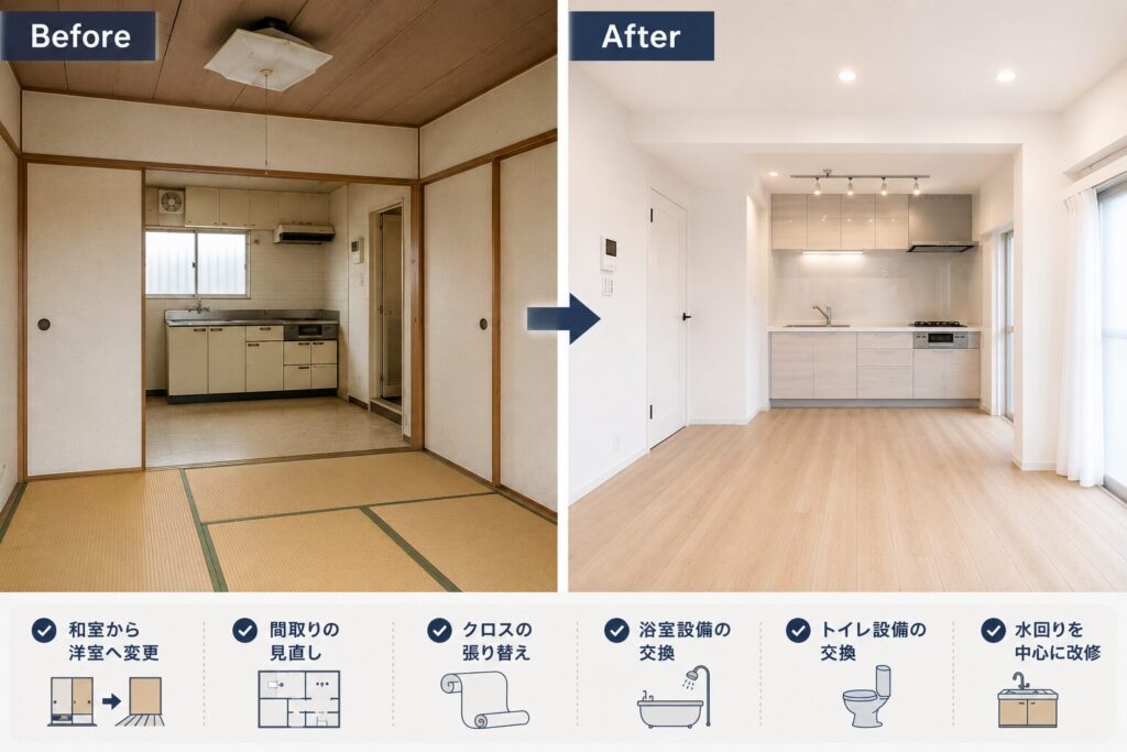 賃料アップの成功事例｜約200万円の改修
