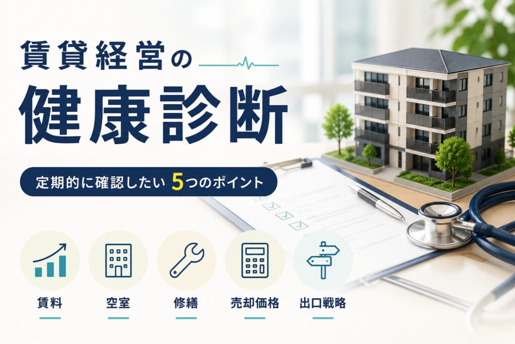 賃貸経営の健康診断｜定期的に確認したい5つのポイント