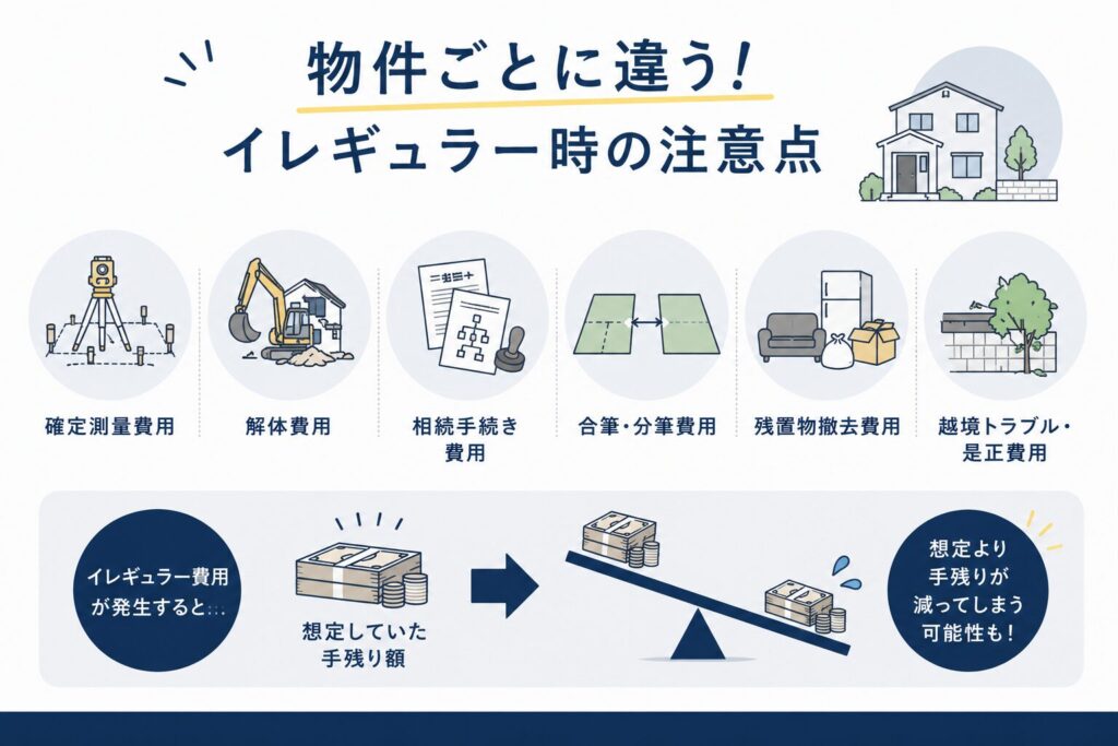 物件ごとに違う！イレギュラー時の注意点