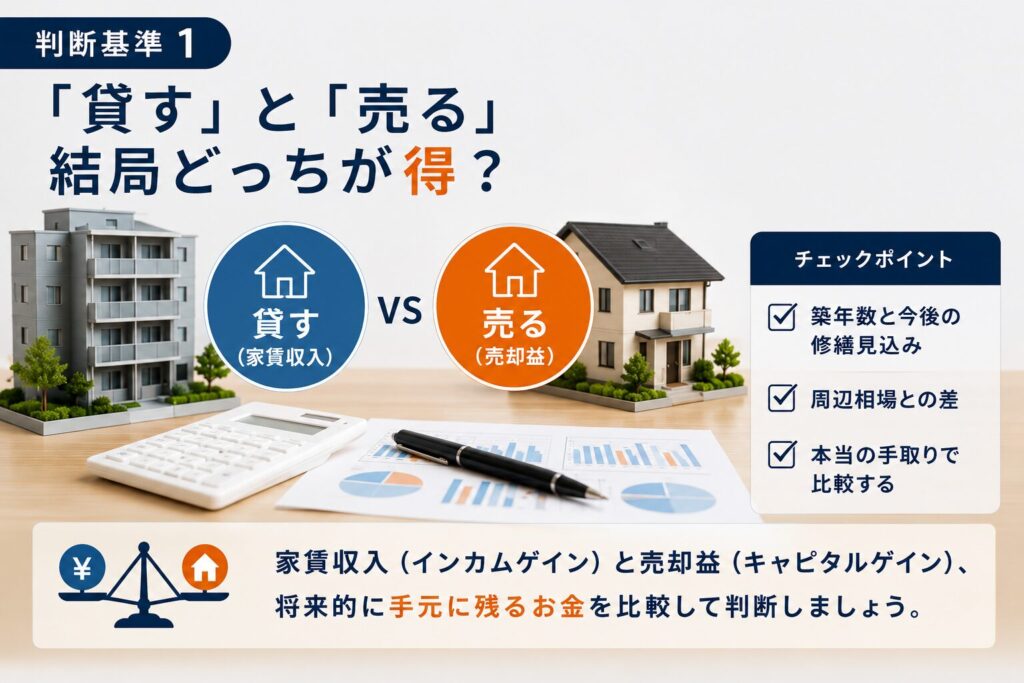 判断基準1:「貸す」と「売る」結局どっちが得?