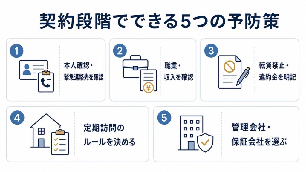 契約段階でできる5つの予防策