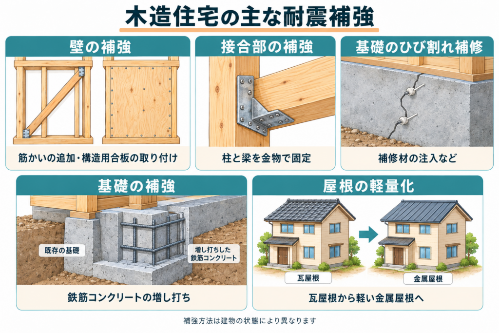 木造の主な補強工事
